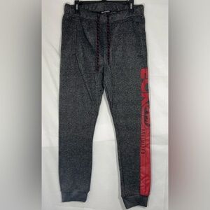 Ecko Unltd Mens Fleece Sweat Pants Large Logo Graphic, Gray Heather XL